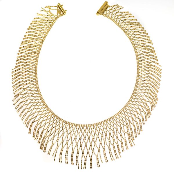 FRINGED NECKLACE IN 18KT YELLOW GOLD