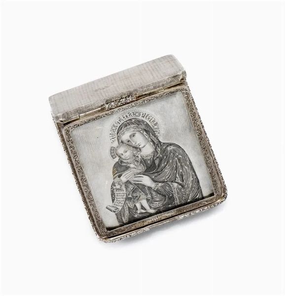  Immagine sacra da viaggio, Mario Buccellati, in argento 