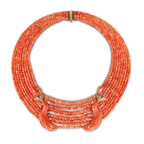 



MULTI-STRAND CORAL NECKLACE IN 18KT YELLOW GOLD