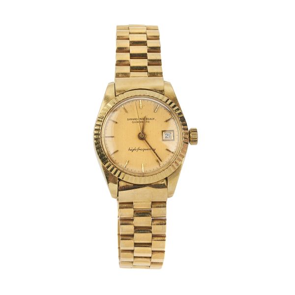 GIRARD PERREGAUX GYROMATIC HIGH FREQUENCY  YELLOW GOLD LADY'S WATCH