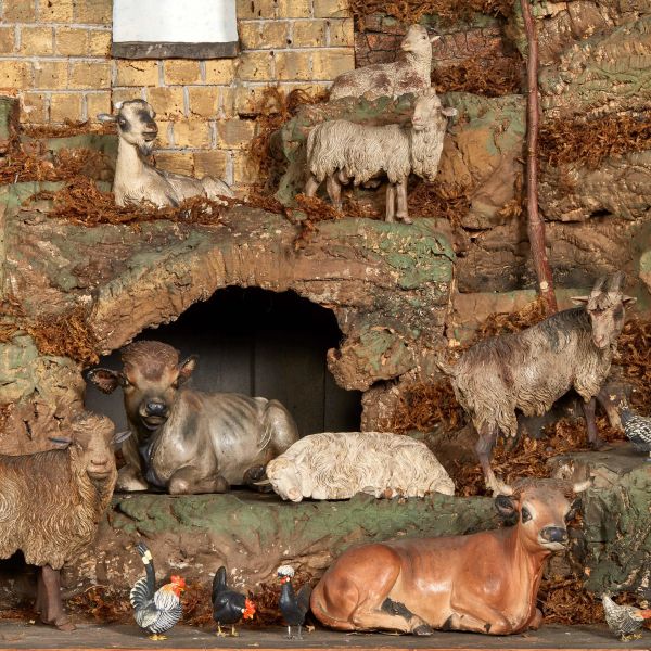 SCARABATTOLA CON ANIMALI, NAPOLI, SECOLI XVIII/XIX