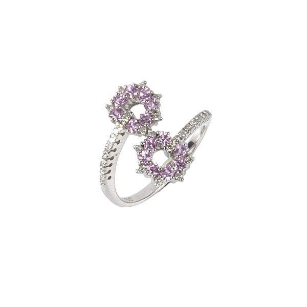 



FLORAL DIAMOND CONTRARI&Egrave; RING IN 18KT WHITE GOLD