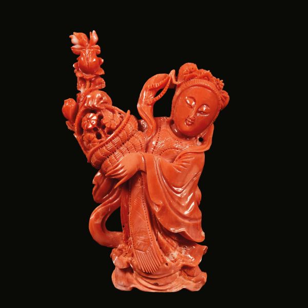 



A RED CORAL CARVING, CHINA, QING DYNASTY, 19TH CENTURY
