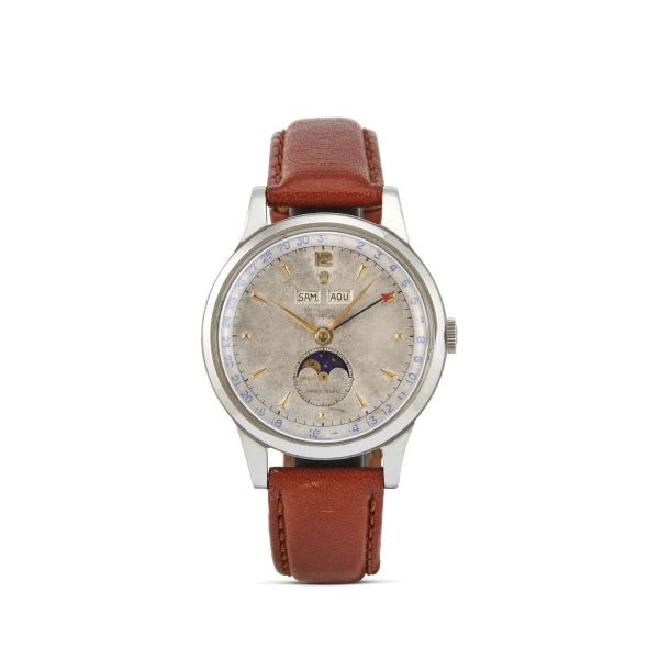 ROLEX PRECISION REF. 8171 "PADELLONE" STAINLESS STEEL WRISTWATCH N. 82006XX, 1951 