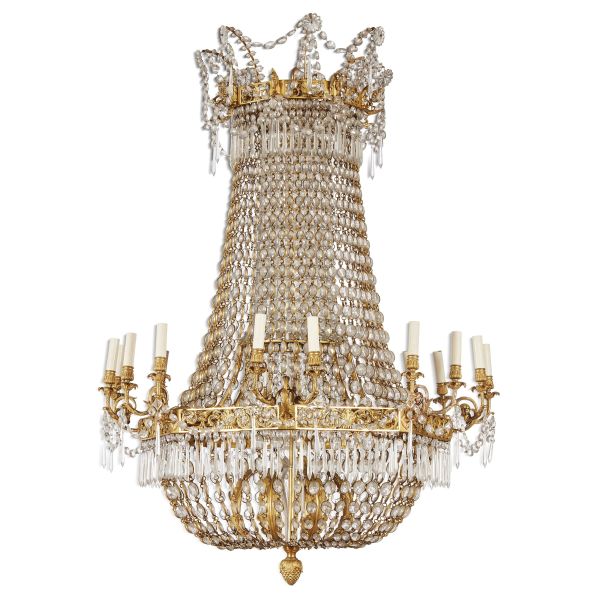 A PAIR OF TUSCAN CHANDELIERS, 19TH CENTURY