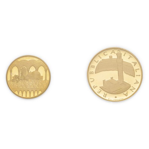 



Coppia delle 50.000 e 100.000 Lire in oro 1998