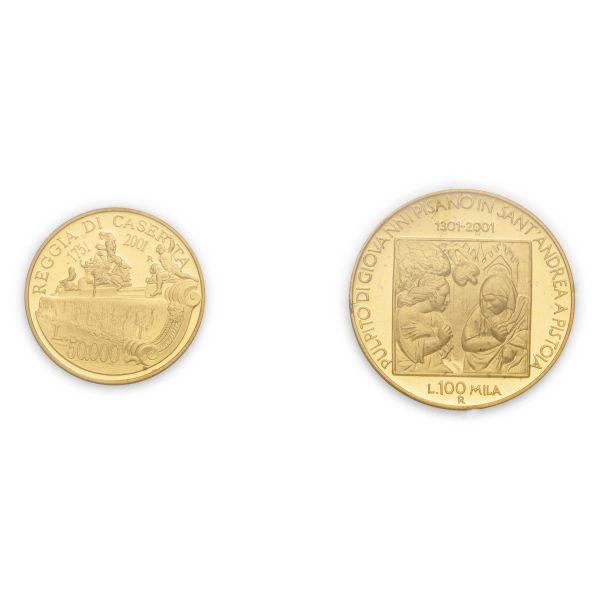 



Coppia delle 50.000 e 100.000 Lire in oro 2001