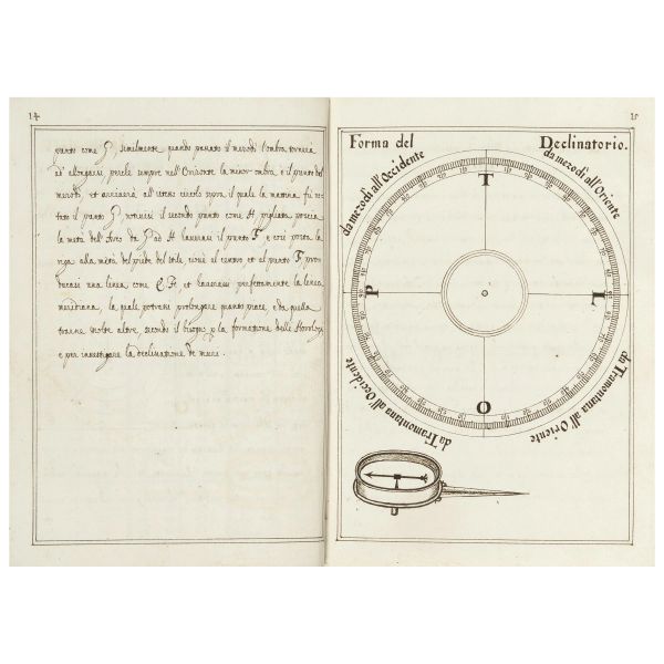 Tavole astronomiche per far horologi da sole all’uso italiano, babilonico, e francese, o tedesco computate per il Polo Artico gradi 45. 1677.