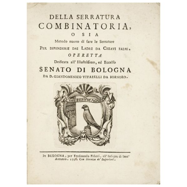 Rare first and only edition of a description and picture of a newly invented combination-lock
