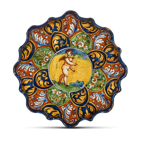 



A MOULDED BOWL (CRESPINA), MONTELUPO, CIRCA 1560-1580