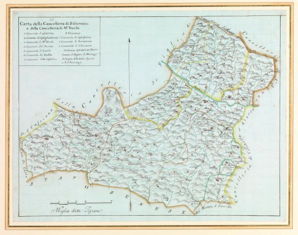 Ambito dei cartografi Giachi, sec. XVIII