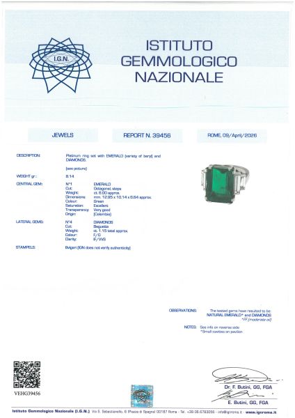 BULGARI ANELLO CON SMERALDO COLOMBIANO E DIAMANTI