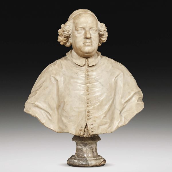 Attribuited to Giuseppe Mazzuoli (Volterra 1644 - Roma 1725), Bust of Cardinal Giovanni Battista Bussi,  [..]