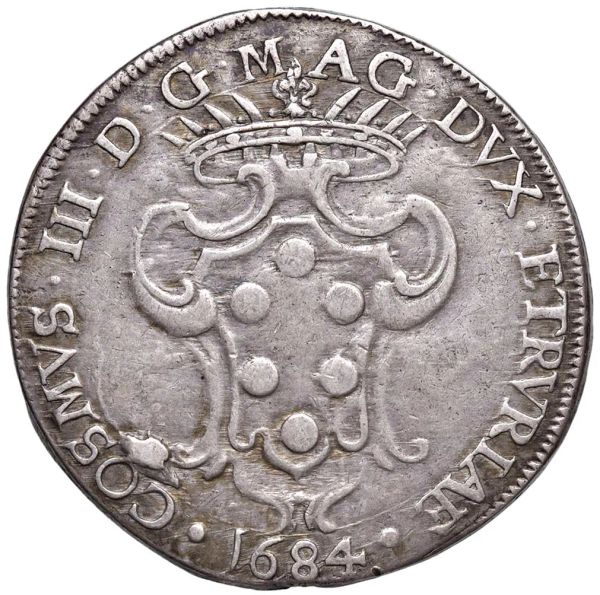 LIVORNO. COSIMO III DE&rsquo; MEDICI (1670-1723) PEZZA DELLA ROSA 1684