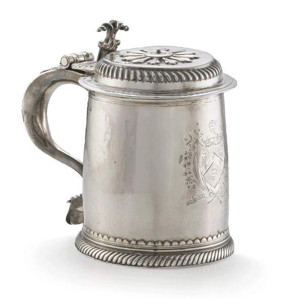 



TANKARD, LONDRA, 1713, ARGENTIERE JOSEPH CLARE I