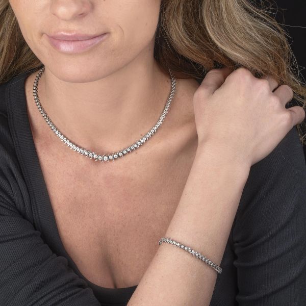 DEMI PARURE CON DIAMANTI