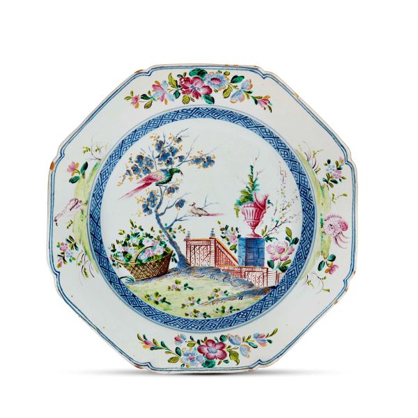 



A FERNIANI DISH, FAENZA, LAST QUARTER OF 18TH CENTURY
