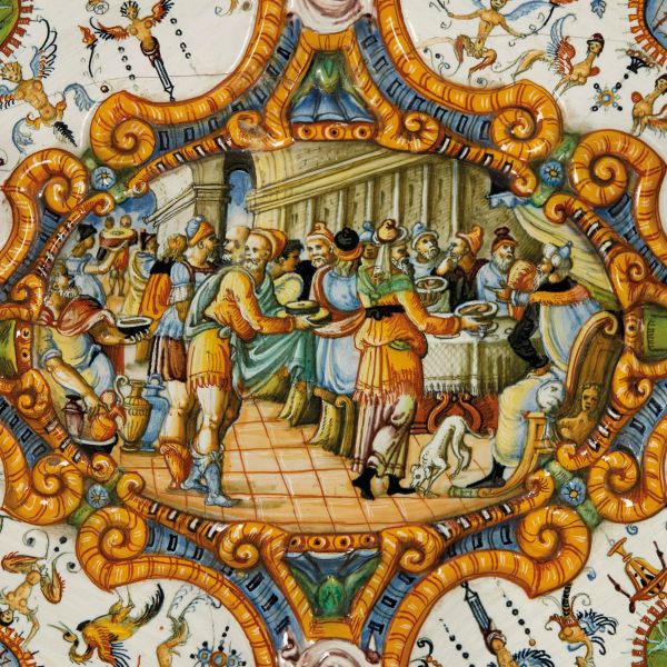 VASSOIO DA PARATA, BOTTEGA DEI FONTANA, URBINO, 1565-1575 CIRCA