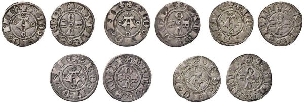 MONETE AUTONOME (1380 - 1450), 5 BOLOGNINI GROSSI