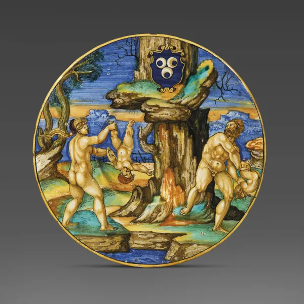 A FRANCESCO XANTO AVELLI DISH, URBINO, CIRCA 1530