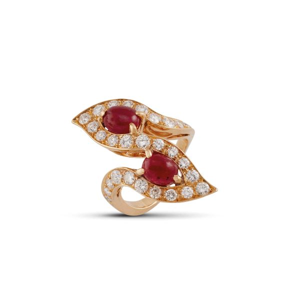 



PETOCHI RUBY AND DIAMOND RING IN 18KT YELLOW GOLD