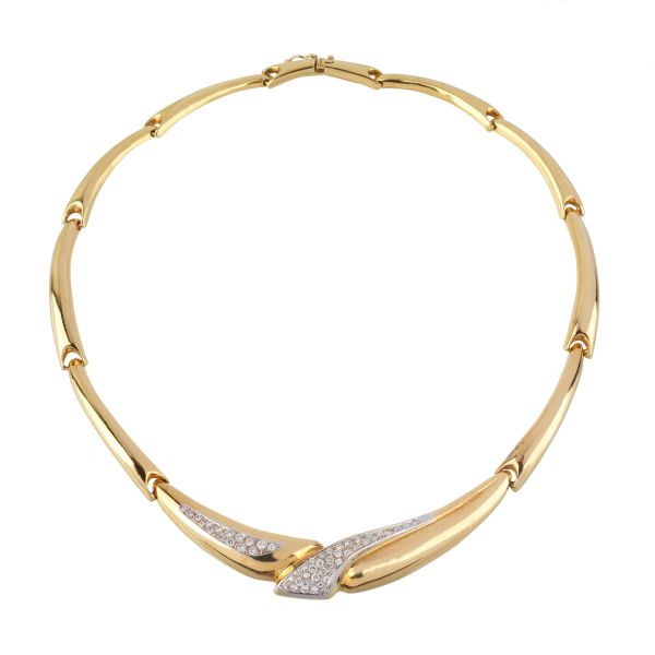 DIAMOND NECKLACE IN 18KT TWO TONE GOLD
