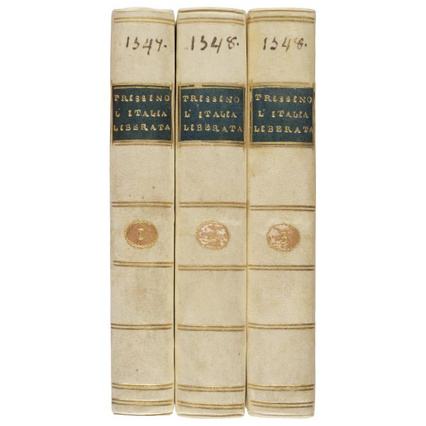 Trissino, Giovanni Giorgio. La Italia liberata dai Gotthi. Roma, Dorici, 1547-48.