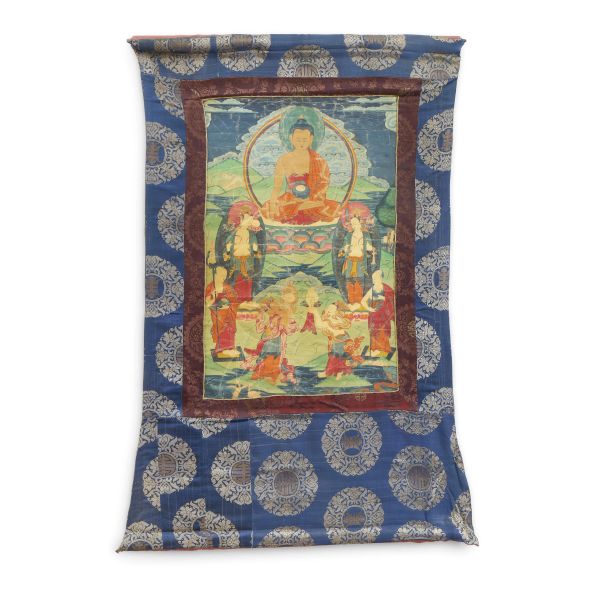 



A THANGKA DEPICTING SHAKYAMUNI BUDDHA, TIBET, 19TH CENTURY 