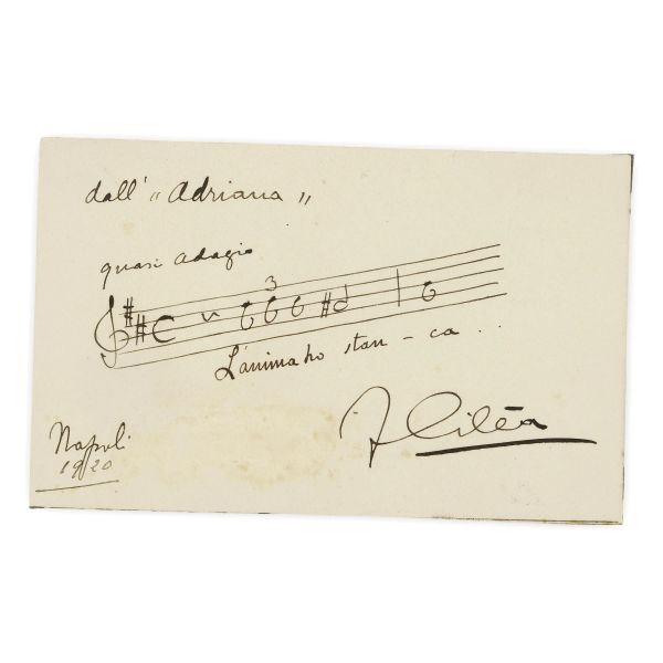 Cilea, Francesco. Citazione musicale