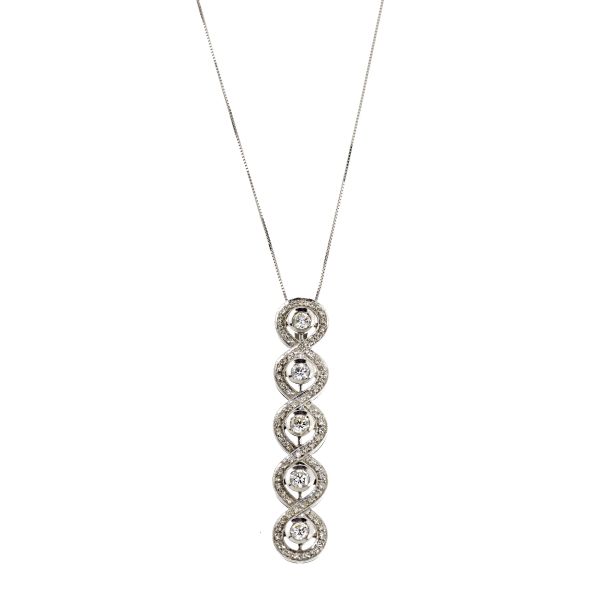 



NECKLACE WITH A DIAMOND PENDANT IN 18KT WHITE GOLD