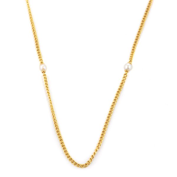 LONG CHAIN IN 18KT YELLOW GOLD WITH PEARLS
