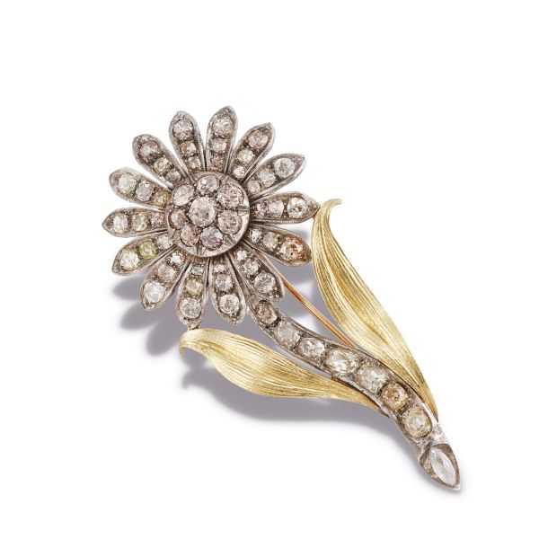 



DIAMOND SUNFLOWER BROOCH IN 18KT TWO TONE GOLD