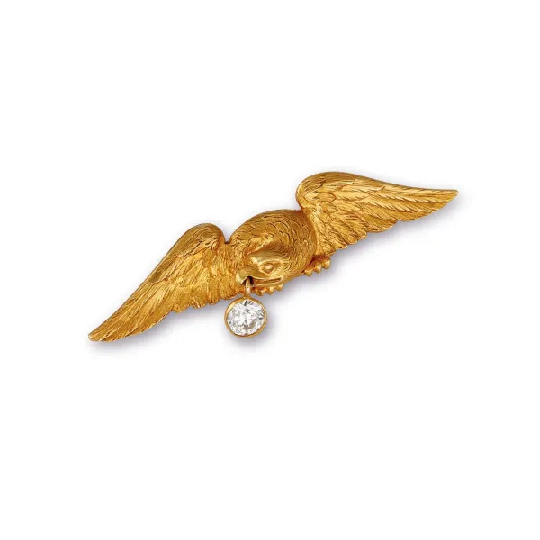 



EAGLE-SHAPED BROOCH WITH DIAMOND
