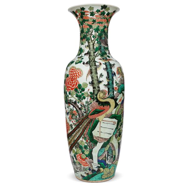 



LARGE FAMILLE VERTE PORCELAIN VASE, CHINA, QING DYNASTY, 19TH CENTURY