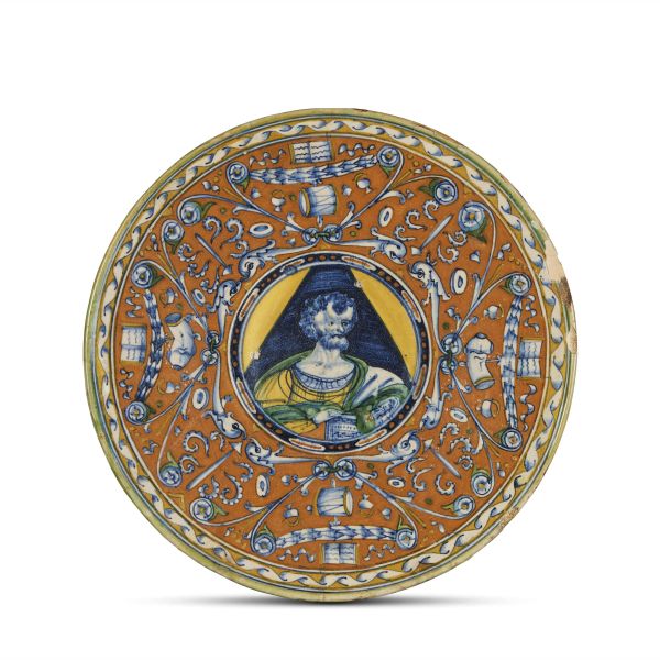 A PLATE (TAGLIERE), SIENA, EARLY 16TH CENTURY