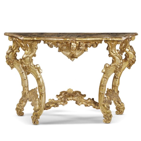 A PAIR OF CENTRAL ITALY CONSOLE TABLES, 18TH CENTURY