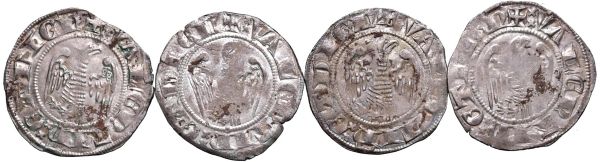 FRANCIA. QUATTRO GROSSI DI JEAN DE GEN&Egrave;VE VESCOVO DI VALENCE E DI&Eacute; (1285-1297)
