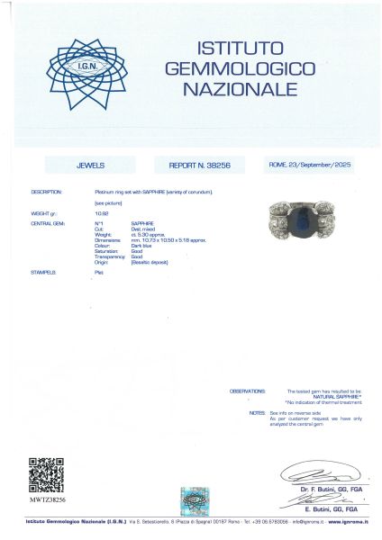 ANELLO CON ZAFFIRO E DIAMANTI