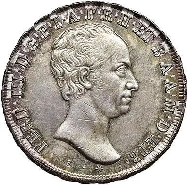FERDINANDO III DI LORENA, 1814-1824, MEZZO FRANCESCONE (1823)