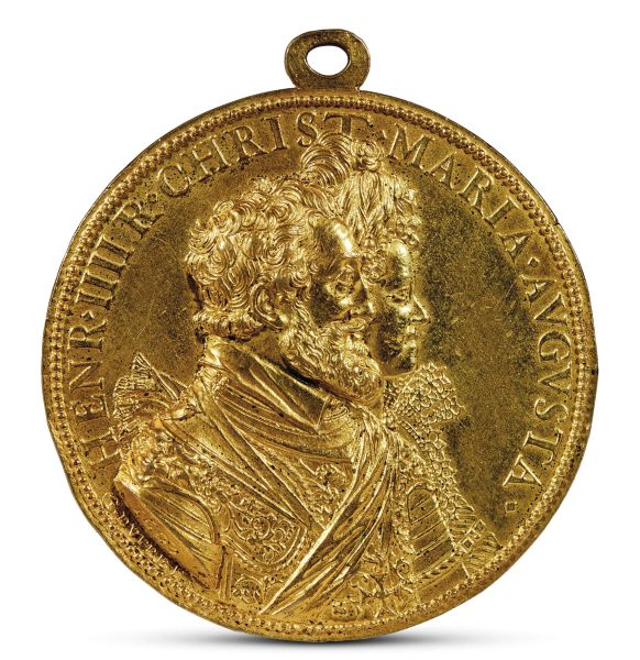 Guillaume Dupré (Sissonne 1576 - Paris 1643), Henry IV and Marie de' Medici, 1603, gilt bronze