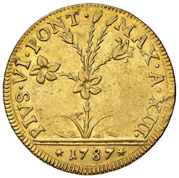      BOLOGNA PIO VI (1775-1799) DA 2 DOPPIE ROMANE 1787 
