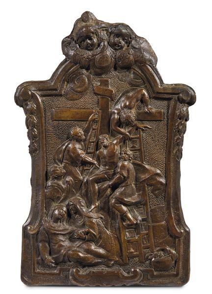 Tuscany, late 17th century, The Deposition of Christ, bronze, 14,1x9,3 cm