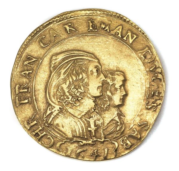      SAVOIA. CARLO EMANUELE II, DUCA CON LA REGGENZA DELLA MADRE CRISTINA DI FRANCIA (1639-1648) QUADRUPLA 1641  
