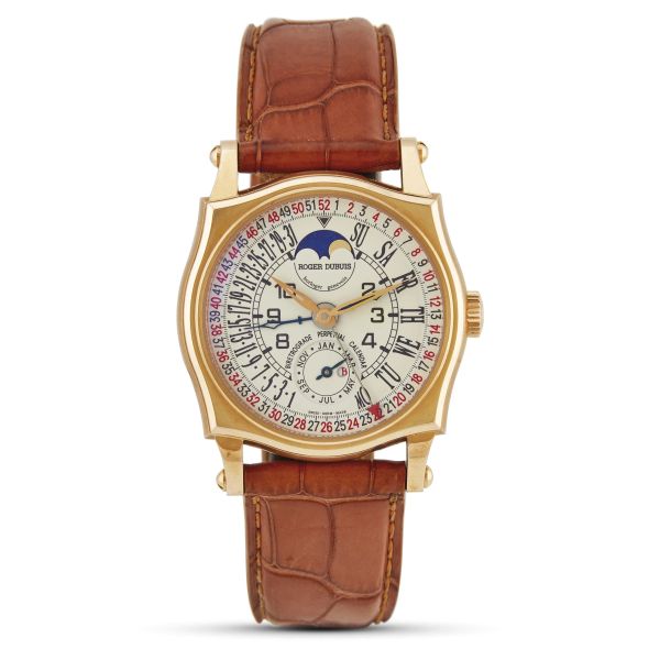 Roger Dubuis - ROGER DUBUIS SYMPATHIE BIRETROGRADE PERPETUAL CALENDAR MOON PHASE REF. S43 N. 3/28 IN 18KT ROSE GOLD WRISTWATCH