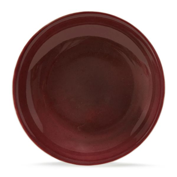 



A RED-GLAZED PORCELAIN DISH, CHINA, QING DYNASTY, 19TH CENTURY 