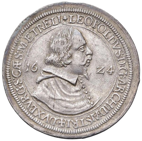 AUSTRIA. SACRO ROMANO IMPERO. LEOPOLDO V ARCIDUCA (1619-1732) TALLERO 1624 HALL