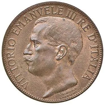SAVOIA, VITTORIO EMANUELE III (1900-1943), 10 CENTESIMI ROSSO 1911 CINQUANTENARIO