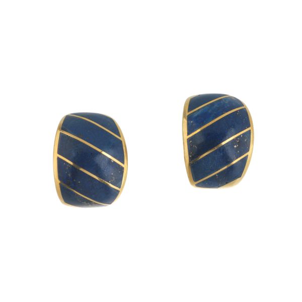 LAPISLAZULI EARRINGS IN 18KT YELLOW GOLD