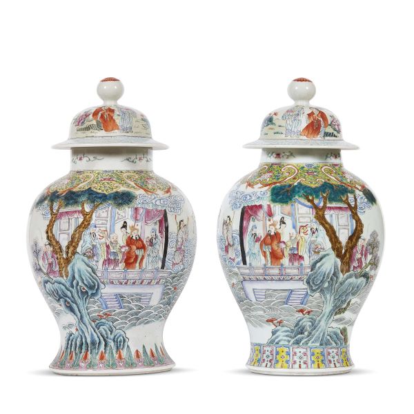 TWO POTICES, CHINA, QING DYNASTY, 19TH-20TH CENTURIES