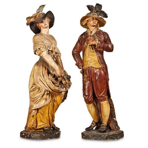 



COPPIA DI SCULTURE, PIEMONTE, SECOLO XVIII